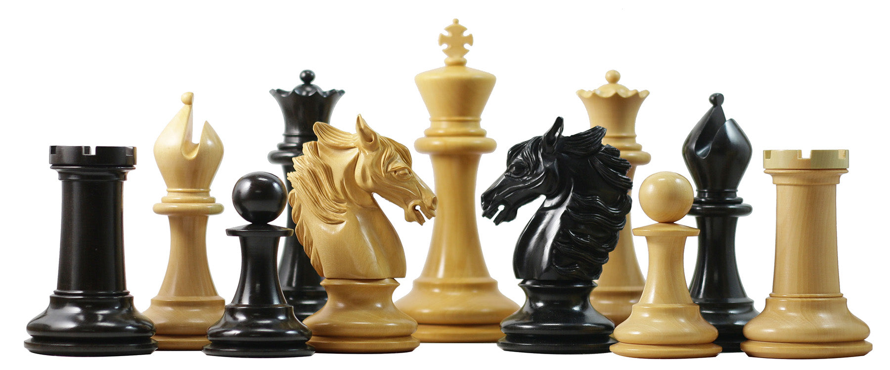 Victoria Series 4.4" Luxury Staunton  Ebony Wood Chess Set