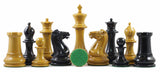 Vintage Reproduction 1850-55 Staunton 4.4" Ebony/ Antique Chess Pieces