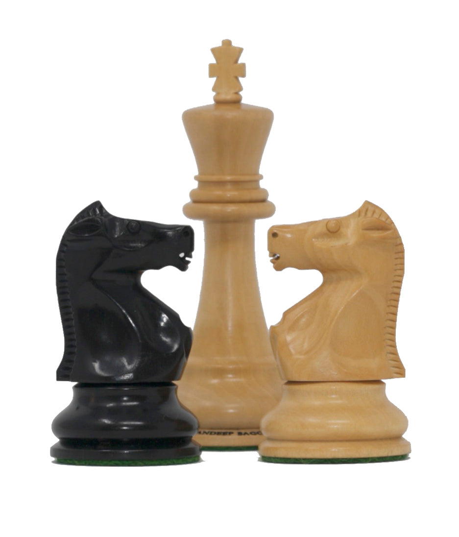 Grand Revivals: Fischer-Spassky / 1972 World Championship 3.75" Ebony Chessmen