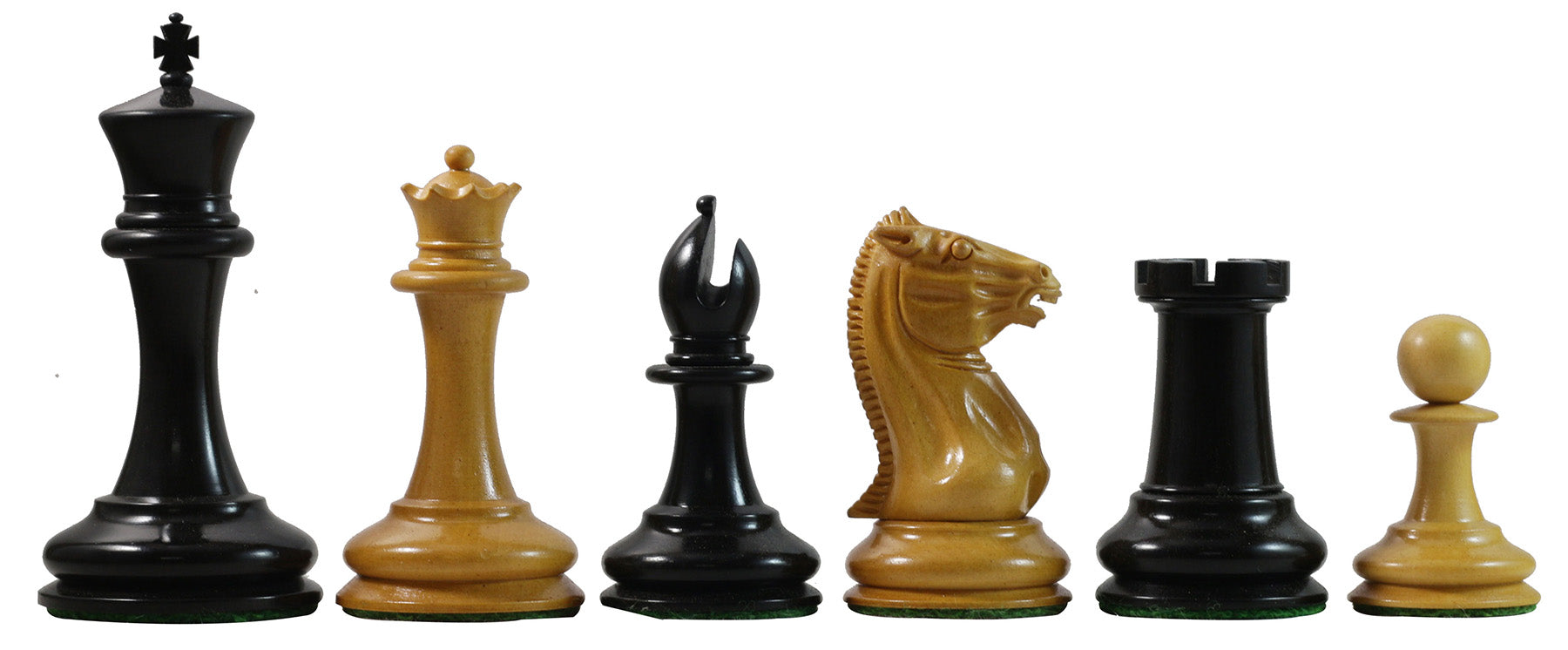 Morphy Cooke 1849-50 Vintage 3.5" Reproduction Chess Set in Antiqued Boxwood