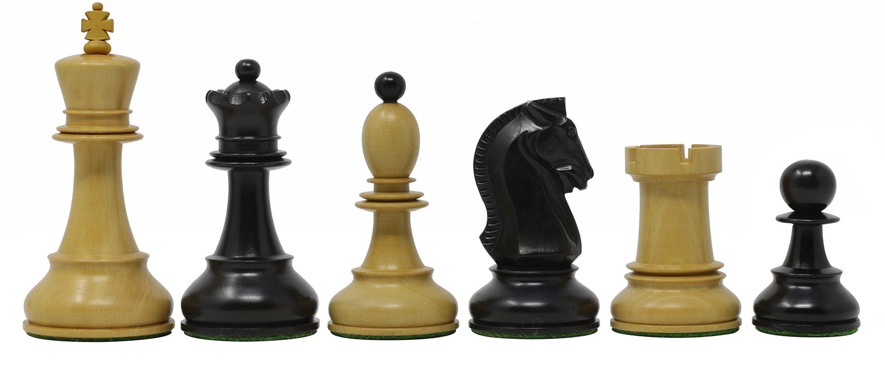 Dubrovnik 1950 Vintage 3.75" Reproduction Chess Set in Ebony Wood
