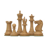 Emil Kemeny 1892-93 Reproduced Staunton 3.75" Chessmen in Non-Antiqued Boxwood/Ebony Wood