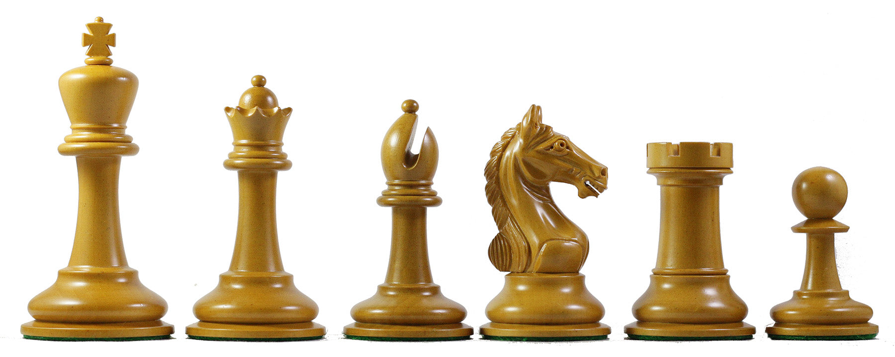 Warrior Series 4" Premium Staunton Chess Set in Ebony and Antiqued Box Wood