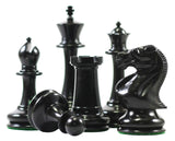 Stroud Club Vintage 1878 Reproduction 3.25" Ebony Wood Chess Set