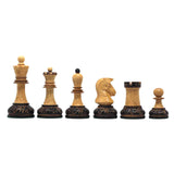Dubrovink Series 1970 Reproduction 3.75" Luxury Burnt Boxwood Chess Set