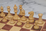 Aron Series Luxury 4" Luxury Staunton Chess Pieces in Boxwood & Golden Rosewood
