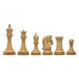 Grand Collection Signature Series Luxury Staunton Chess Pieces in Ebony and Boxwood: King Size 4.4"