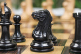 1849 Early Version Reproduced 4.4" Chess Set in Distressed Boxwood/Ebony