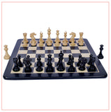 Chess Board with square size 2.25" in Ebony and Maple Wood Look