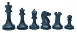 Walter Grimshaw 1854 Circa Reproduction Staunton Distressed Antiqued/Ebony Chess Set