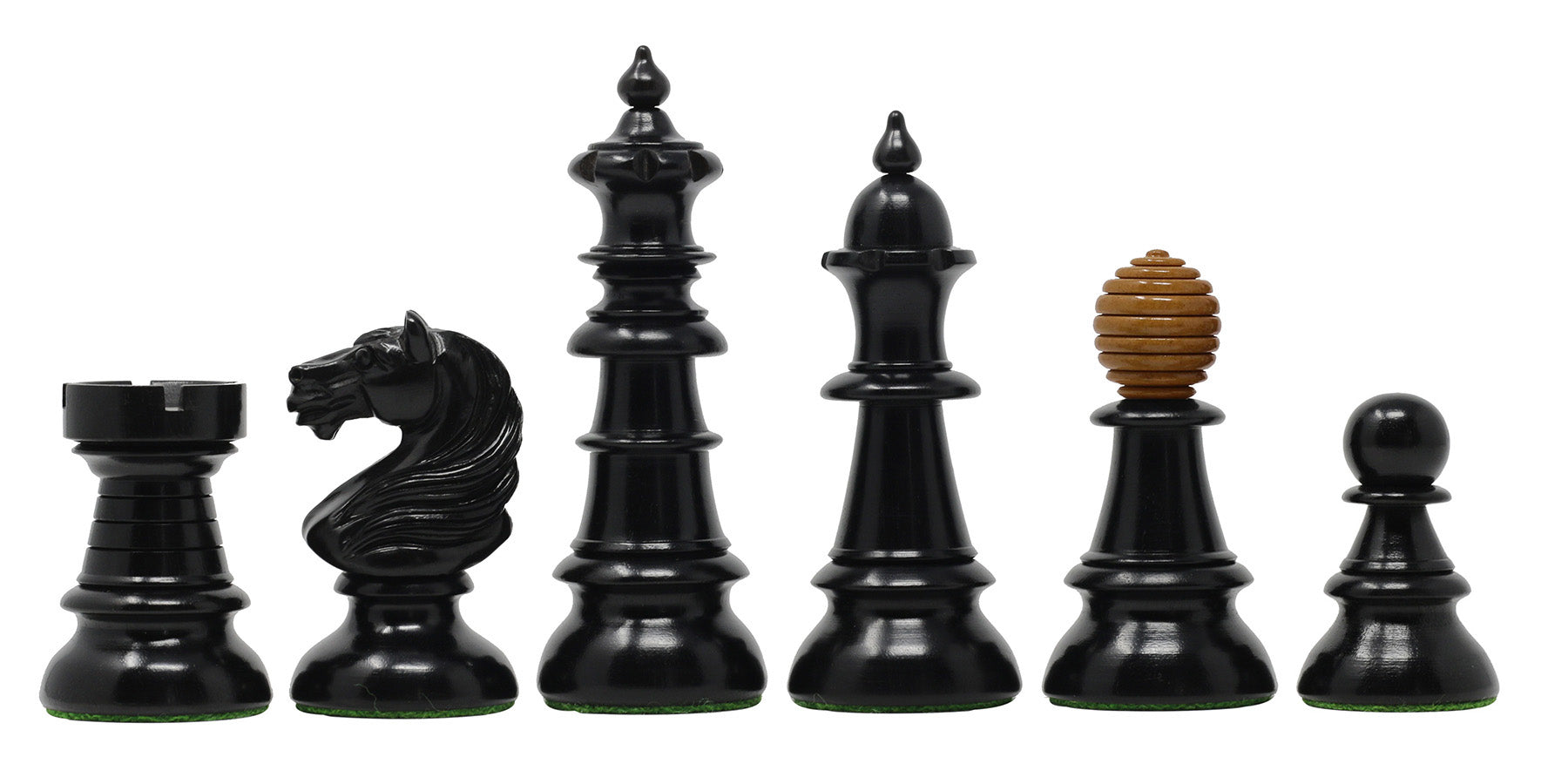 Combo of Reproduced Vintage Series Original Austrian Coffee House Old Vienna  Chess Pieces in Ebonized and Antique Boxwood V2.0- 3.75 King with Storage  Box