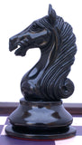 Warrior Series 4" Premium Staunton Chess Set in Ebony and Distressed Box Wood