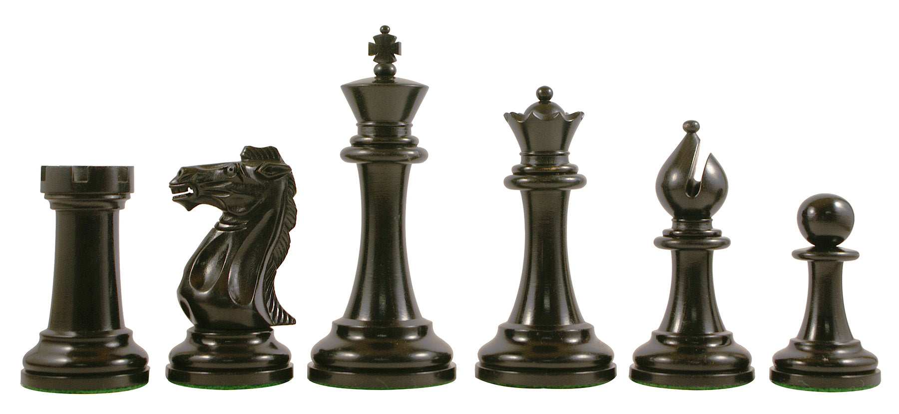 Conquest Series 4" Premium Staunton Chess Set in Ebonized Box Wood