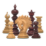 Raging Stallions Series Luxury Staunton Blood Rosewood Chessmen - 4.4" King