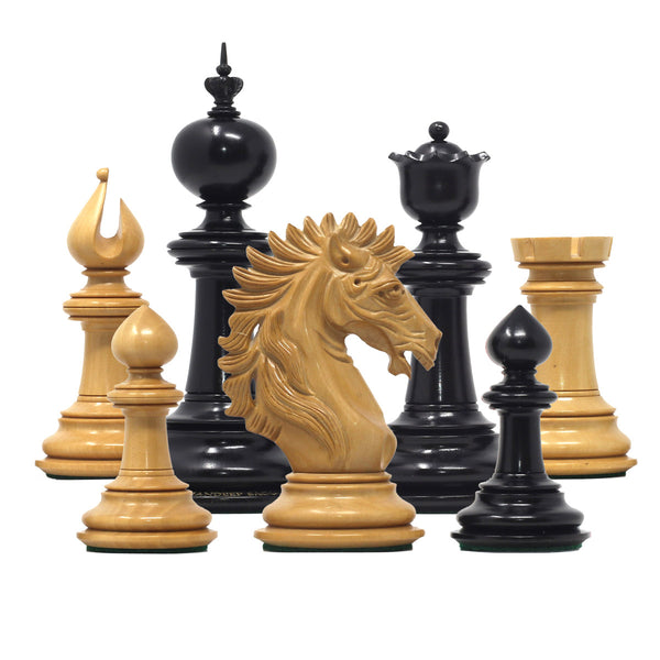 The Arthurian Series 4.4 Luxury Artisan Ebony Wood Chess Pieces