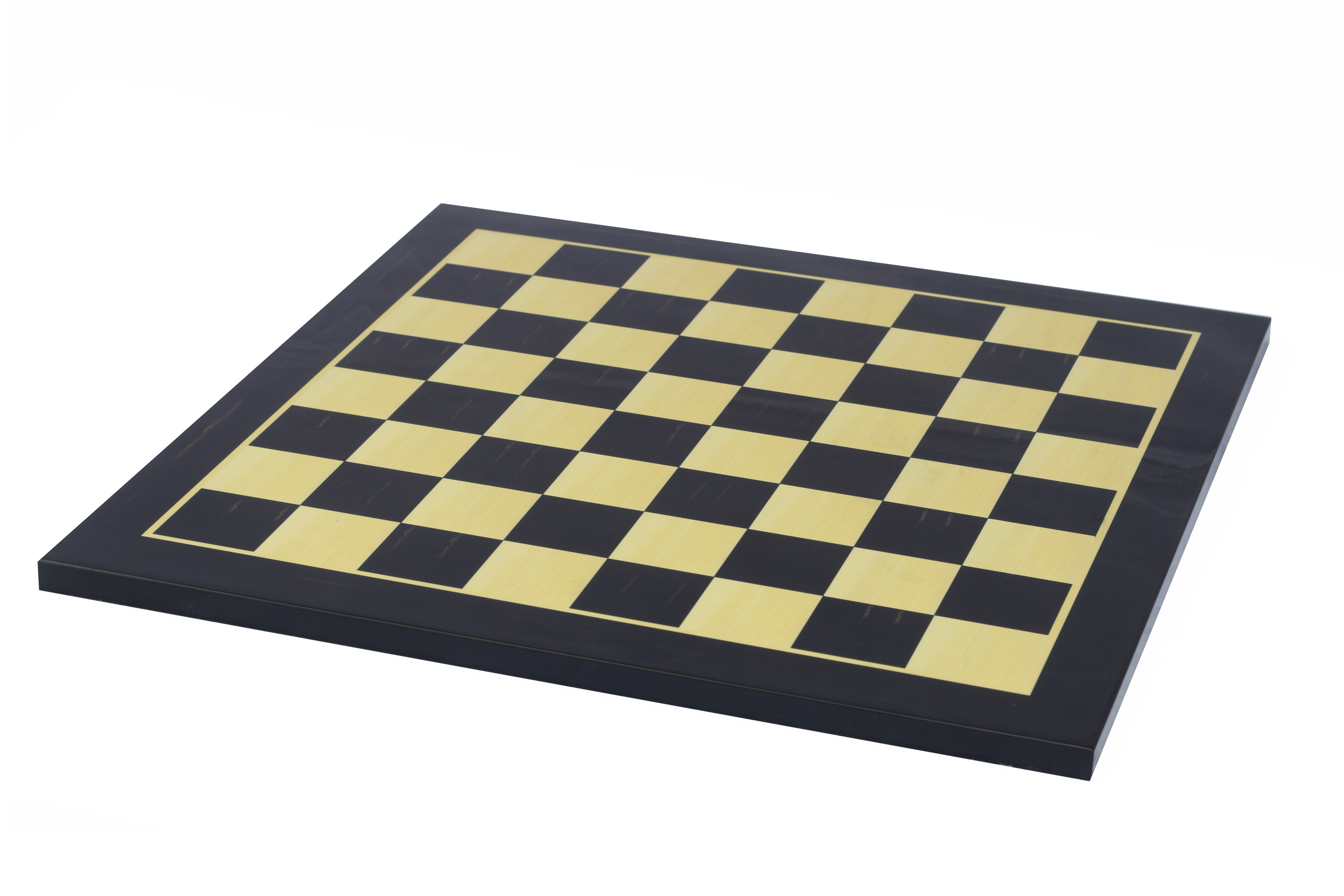 Chess Board with 2.5" Square size in Ebony/Box wood Look