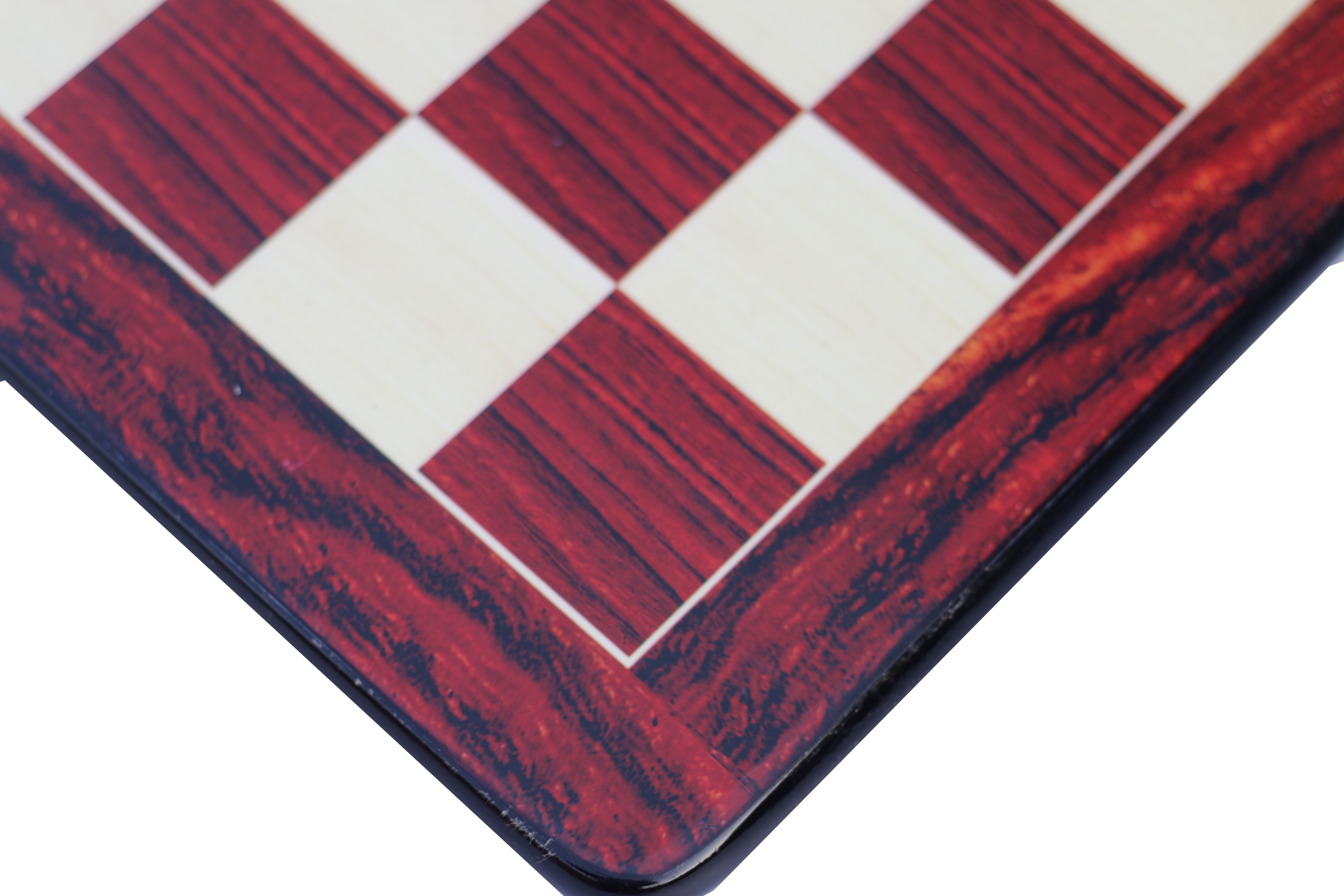 Chess Board with Square size 2.5" in African Padouk and Box wood Look