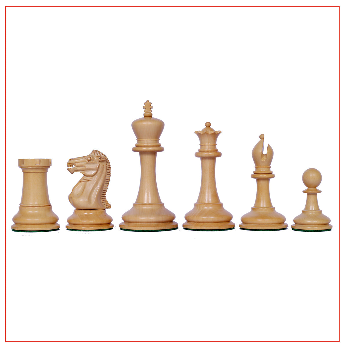 Championship Series 3.5" Ebony Wood Staunton Chess Pieces